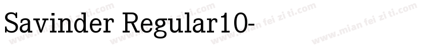 Savinder Regular10字体转换